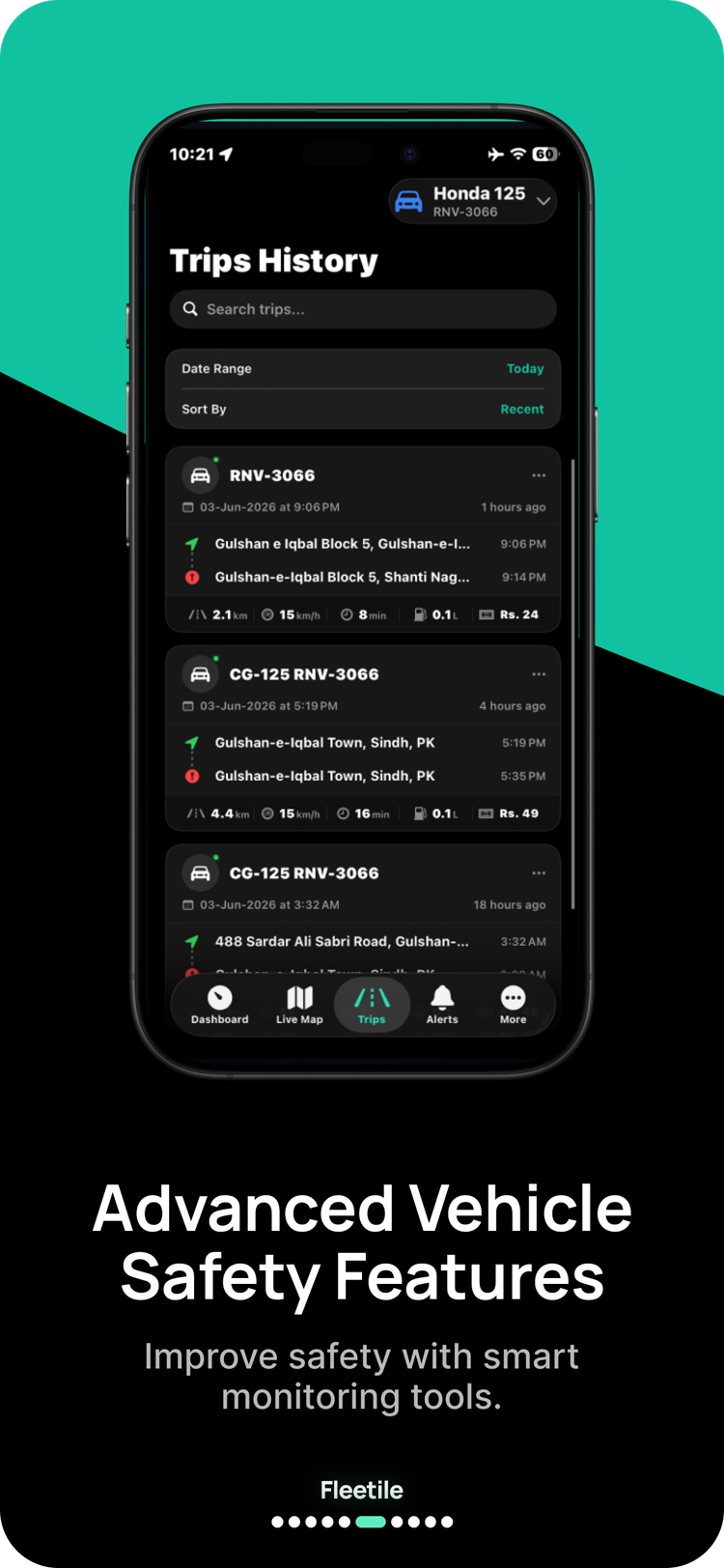 Fleetile mobile app