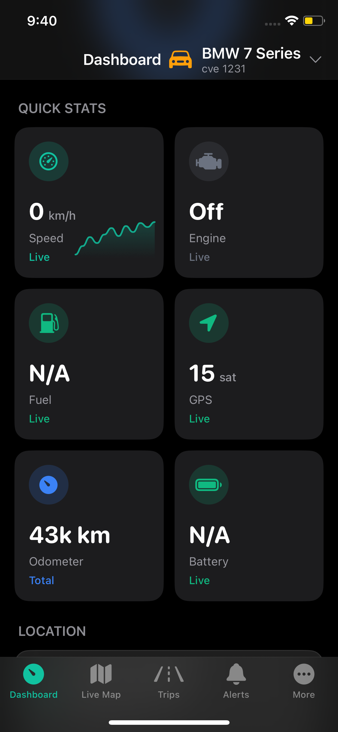 Dashboard - mobile
